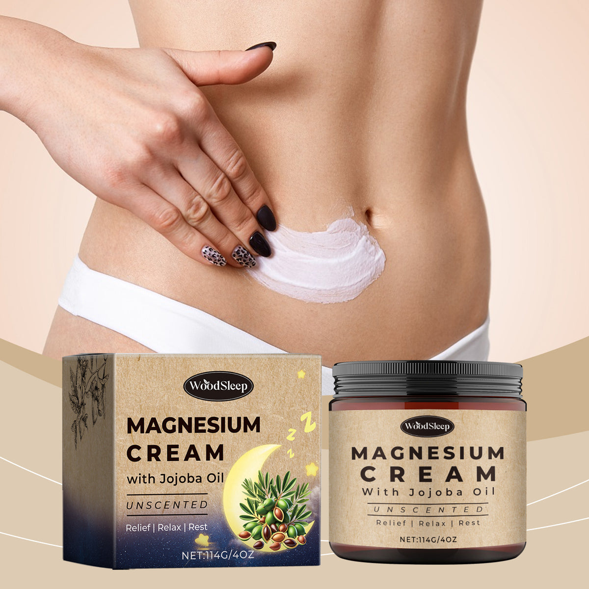 WoodSleep Sleep Magnesium Cream Gently Nourish Skin