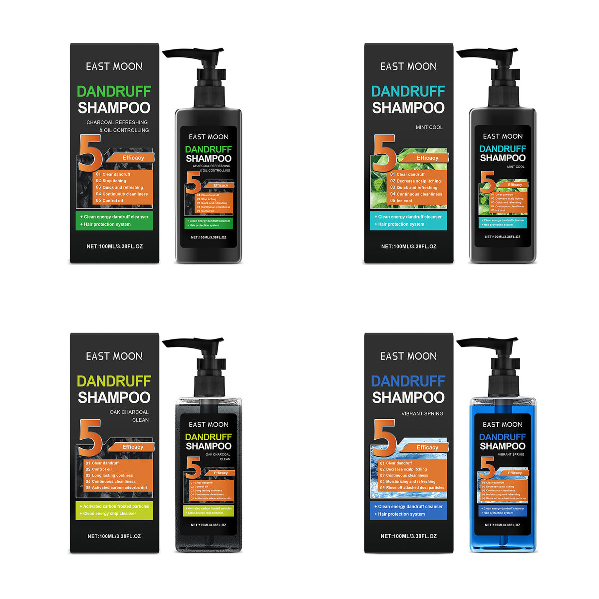East Moon Men's Shampoo Series Daily Cleaning Deep Clean Silky Shiny Cool Shampoo