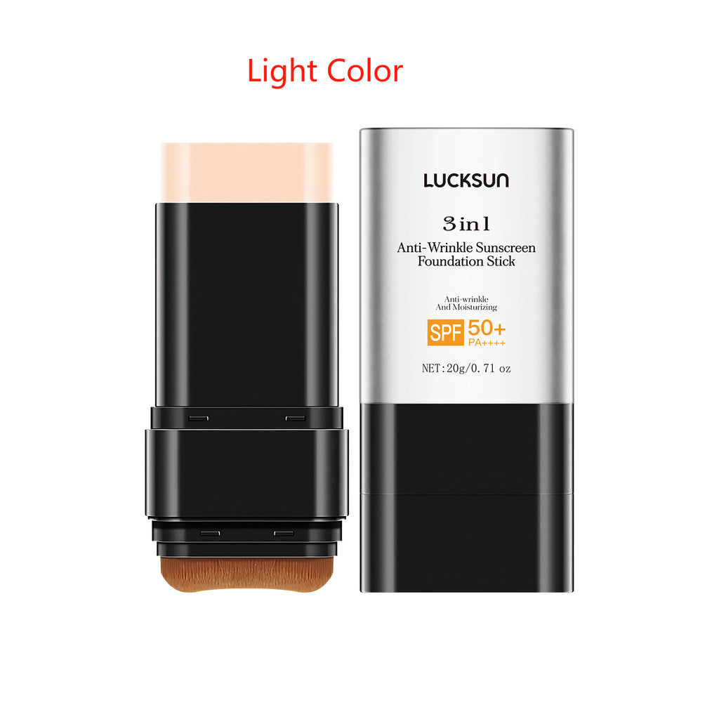 Luckson Three-in-one Anti-wrinkle Natural Long Lasting Concealer UV Protection Foundation Cream