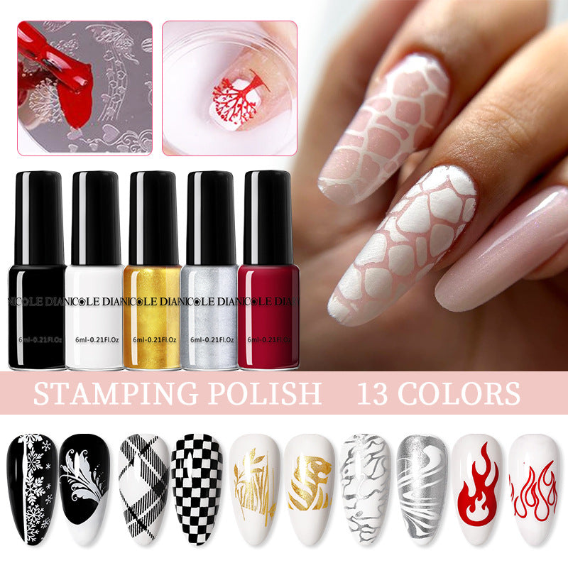 Nicole Dairy Simple Home ted Quick-drying Nail Beauty Print Oil