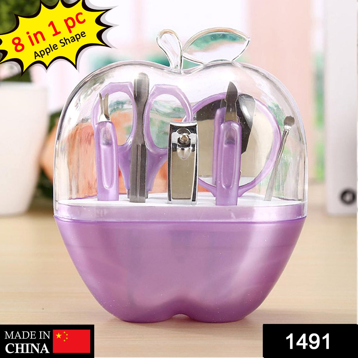 1491 8 In 1 Apple Shape Manicure Set