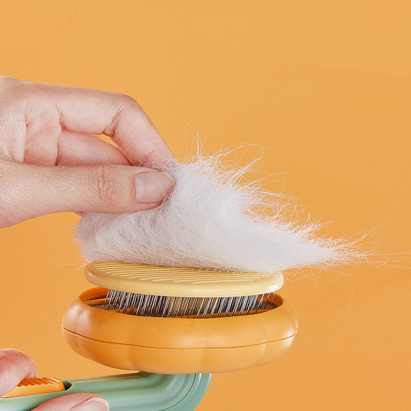 New Pet Cat Brush Hand-held Steel Wire Self-cleaning Comb Looper For Hair Removal