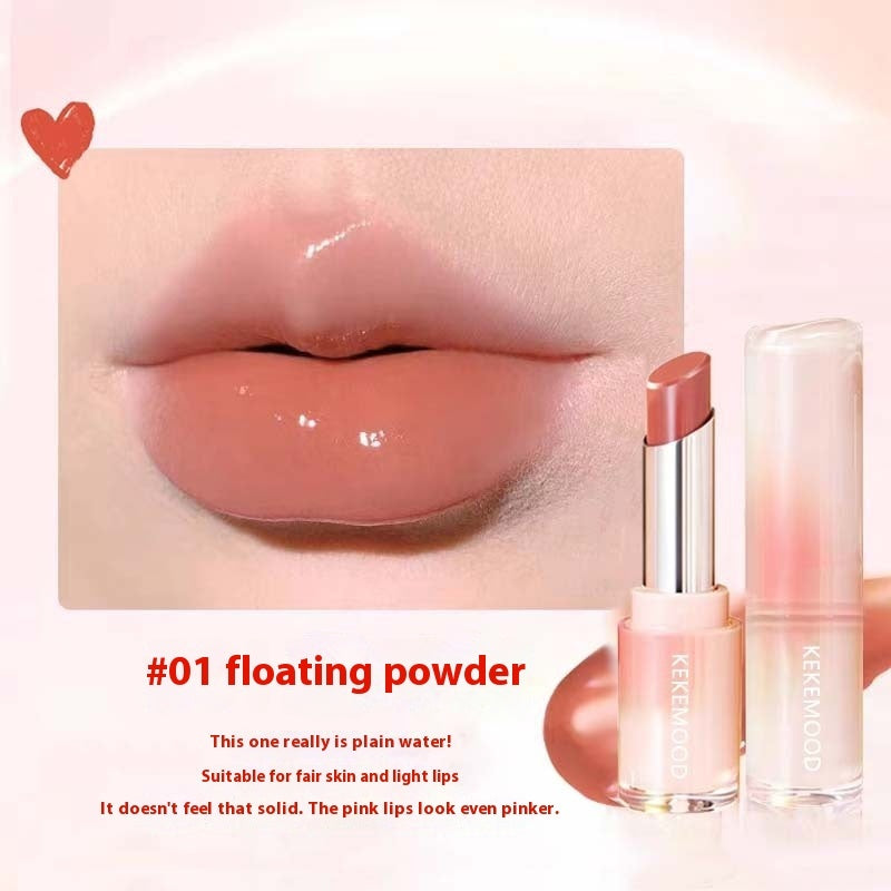 KekeMood Lingguang Lipstick Mirror Water Light Solid Lip Lacquer White