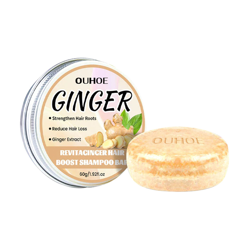 Ouhoe Ginger Dense Hair Shampoo Soap Cleansing Scalp Care Moisturizing