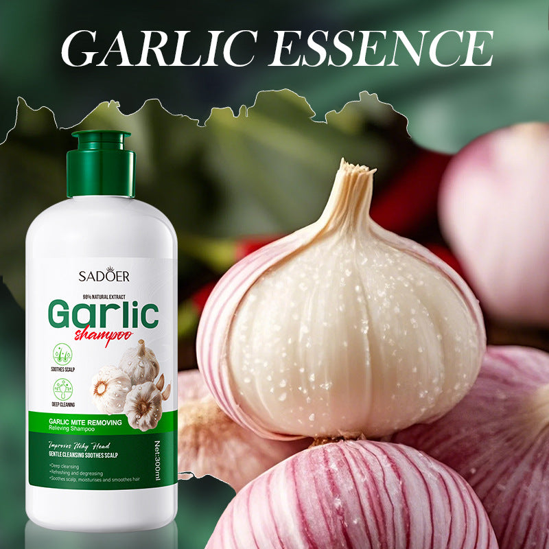 Sadoer Garlic Mite-Removal Soothing Shampoo For Deep Cleansing