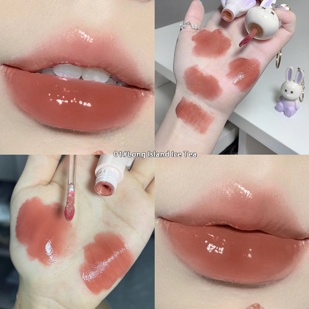 Gege Bear Water Light Lip Lacquer Moisturizing Mirror Makeup No Stain On Cup Lipstick