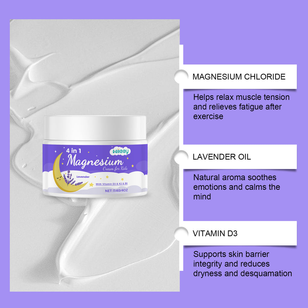 Wiieey 4 In 1 Magnesium Cream For Kids