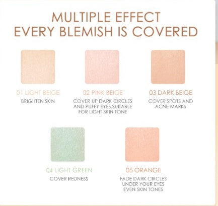 Focallure Color Concealer Pan Cover Cream Face Finch Spots Blemish Marks Blemish Dark Circles Artifact Lasting Primer