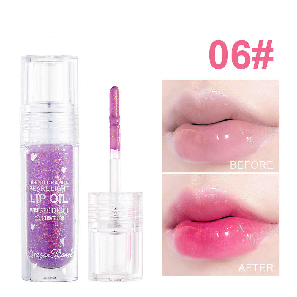 Dragon Ranee Ice Transparent With Thin And Glittering Pearlescent Moisturizing Lipstick