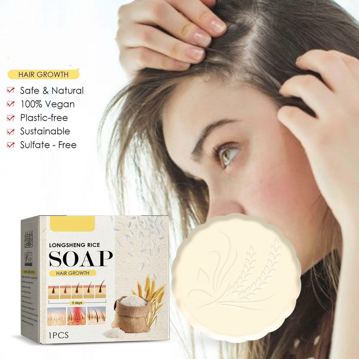 LongSheng Moisturizing And Anti-hair Loss Shampoo Soap