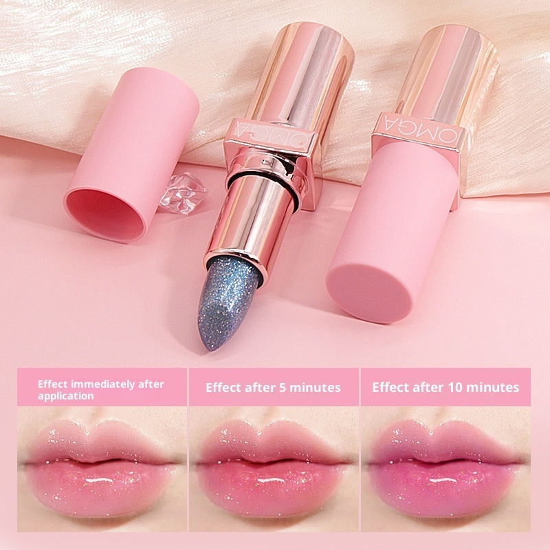 OMGA Bright Shiny Color-changing Lipstick Pearlescent Thin And Glittering