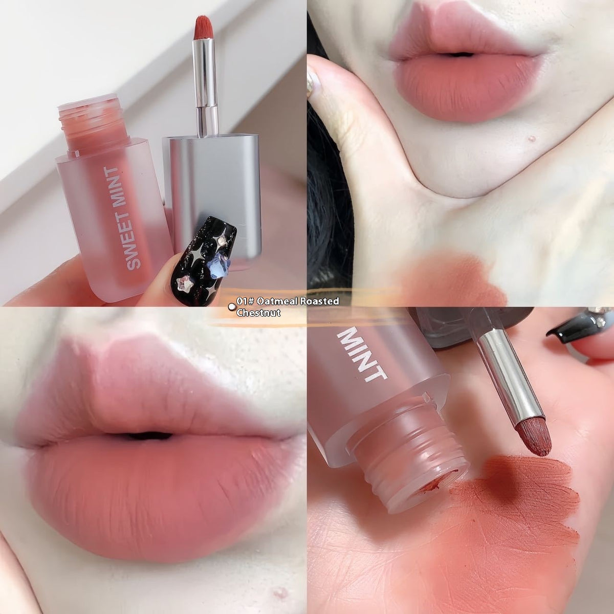Sweet Mint Velvet Lip Lacquer Matte Finish Long Lasting And Does Not Fade No Stain On Cup Lip Mud