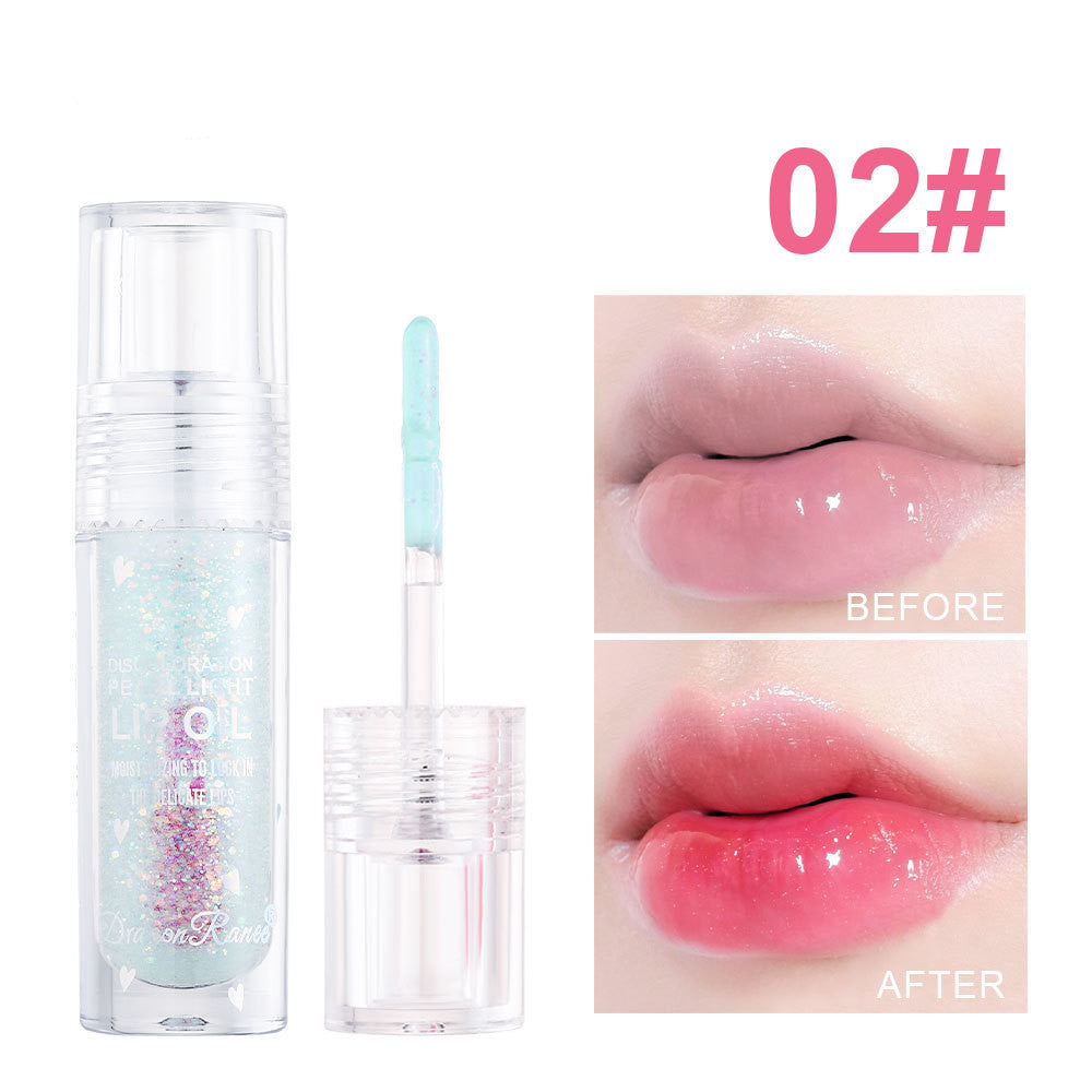 Dragon Ranee Ice Transparent With Thin And Glittering Pearlescent Moisturizing Lipstick