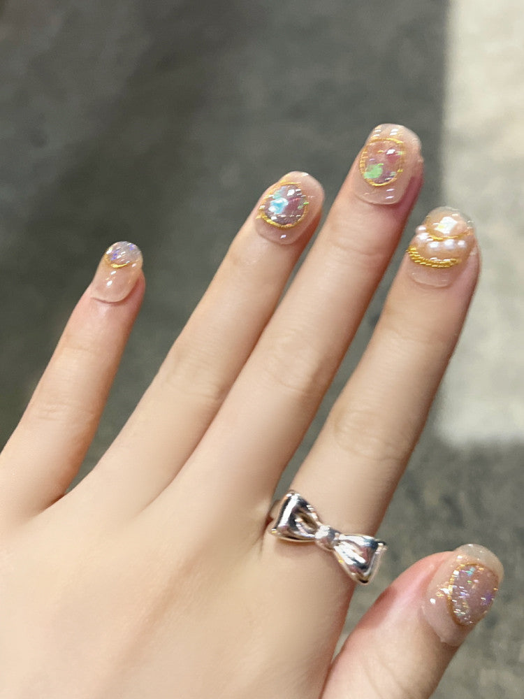 Oil t Moonlight Gentle Short Round Nail Warm Yellow
