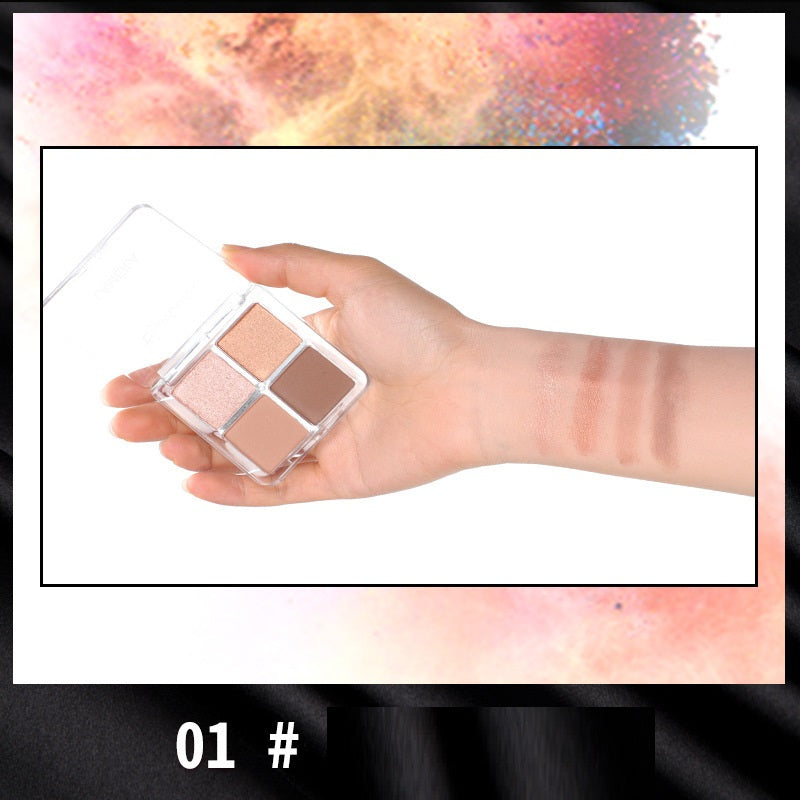 Lameimla Pearlescent Waterproof Beauty Sequin Four-Grid Eyeshadow