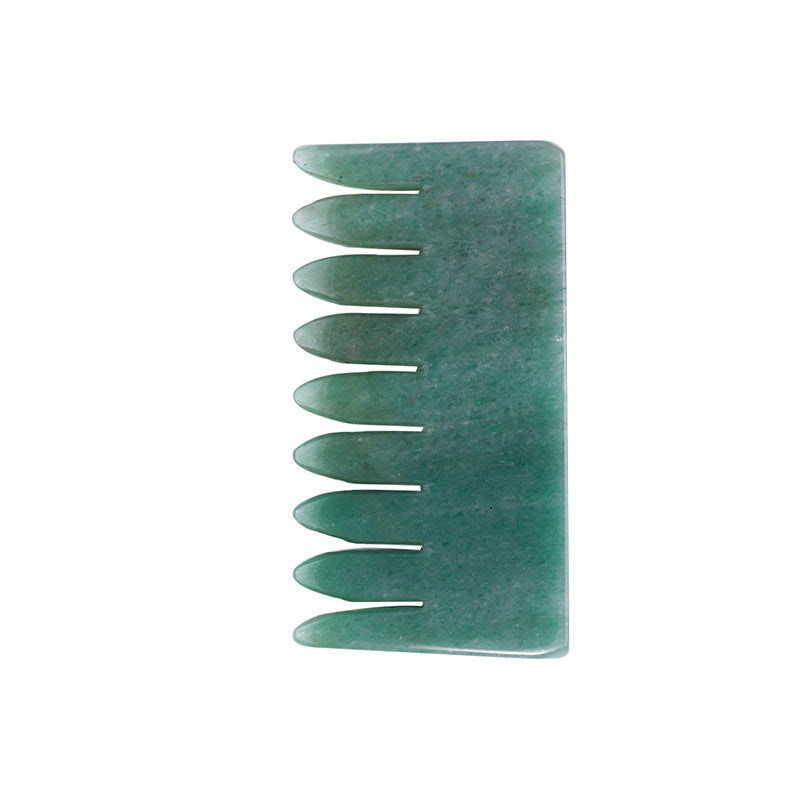 Jade Comb Crystal Head Massage Comb Meridian Comb