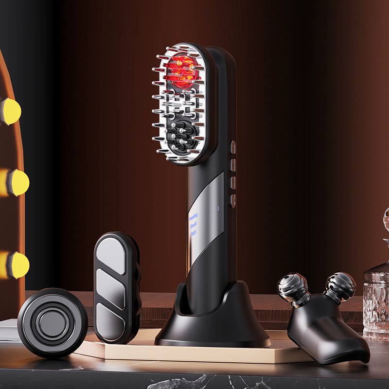 Four-in-one Beauty Comb Red Light EMS Massage Comb