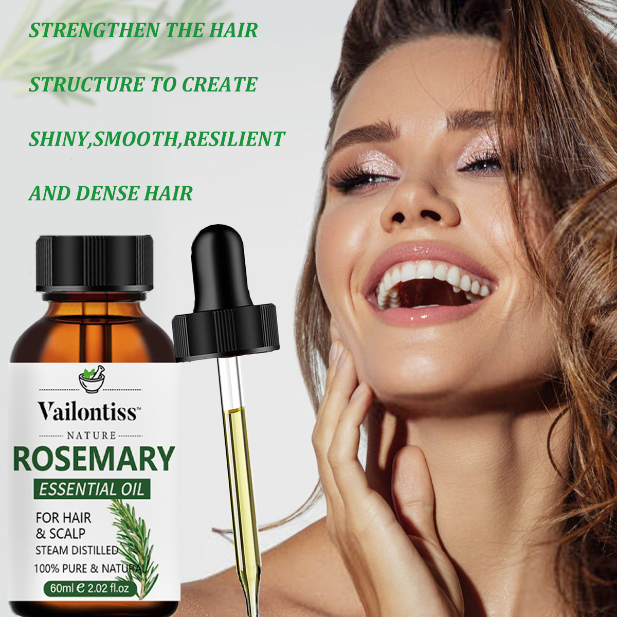 Vailontiss Rosemary Hair Care Essential Oil Hair Growth Strengthening