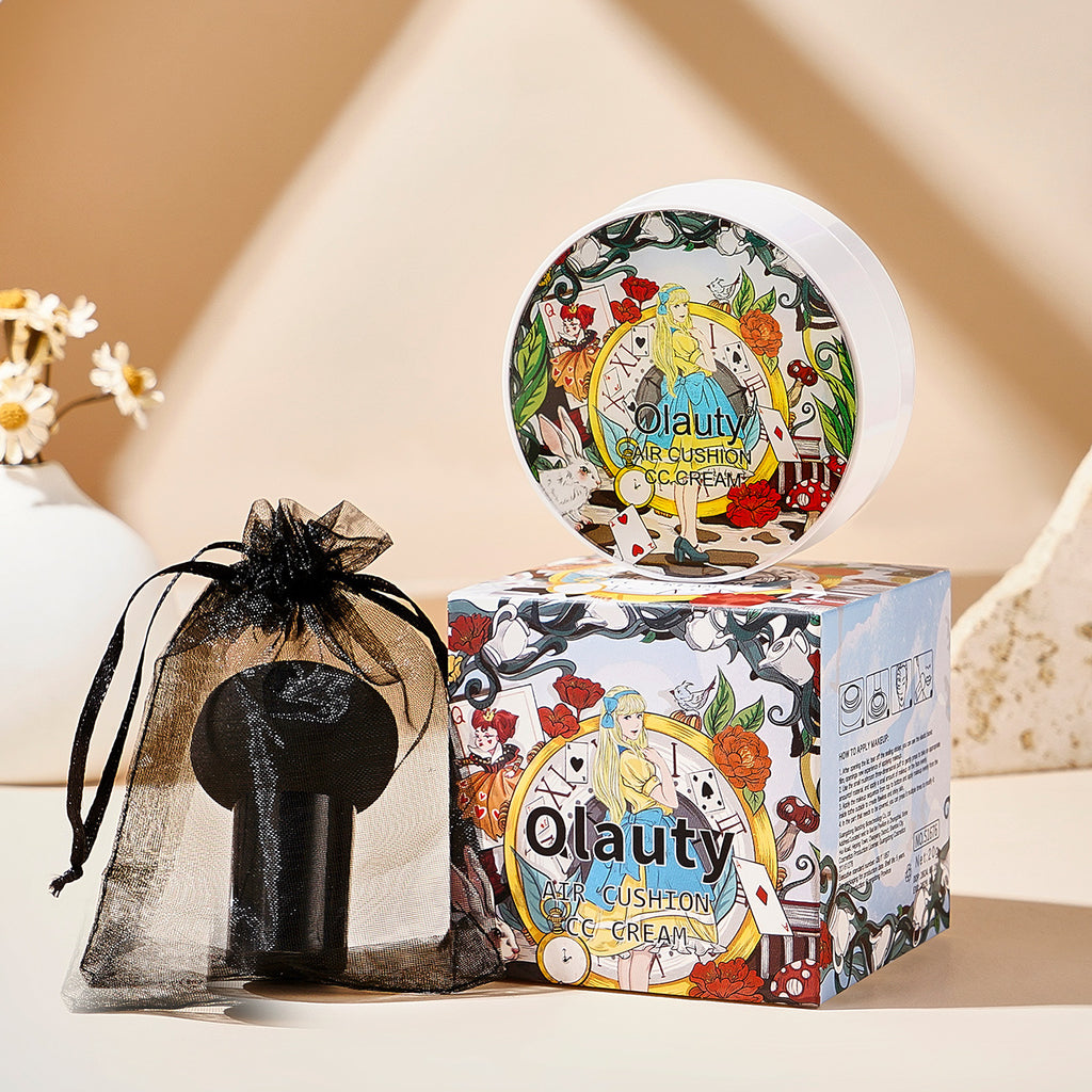 Olauty Beauty CC Cream Concealer Foundation With Mirror Powder Puff