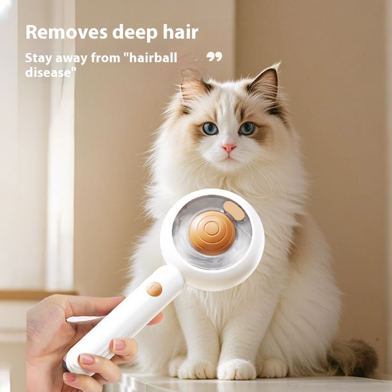 Cat Spray Comb Stainless Steel Pet One-click Hair Removal Brush