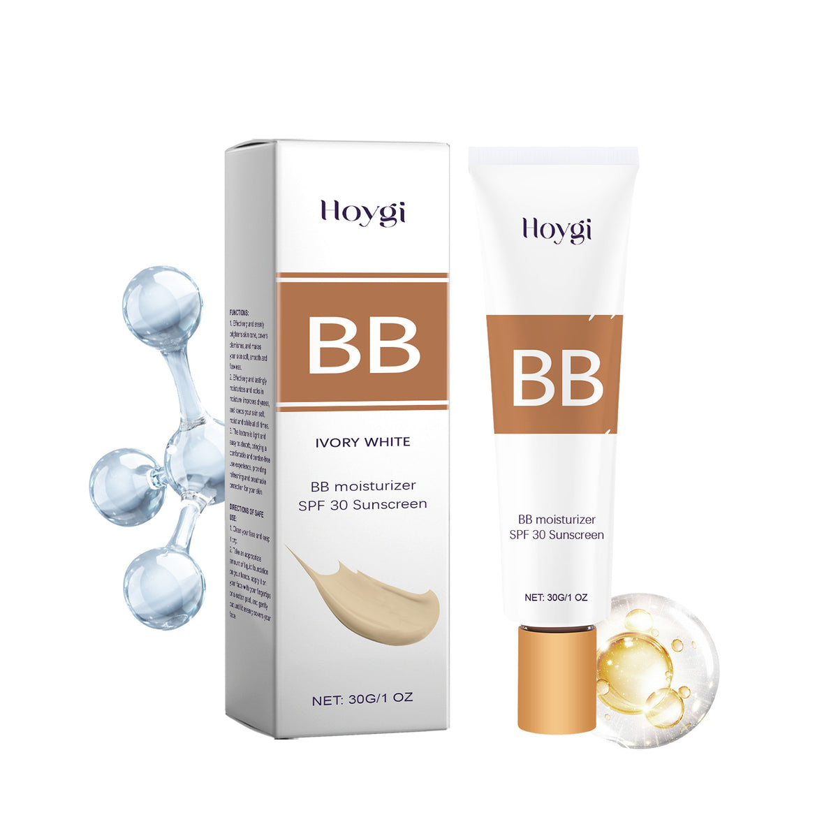 Hoygi Protective BB Cream Concealer Lightweight Liquid Foundation