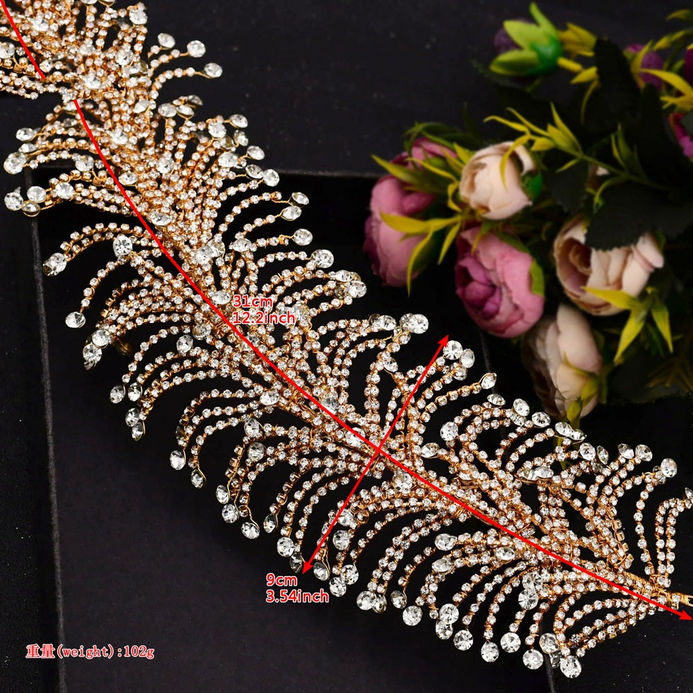 Handmade Chain Rhinestone Soft Silk Hair Accessories