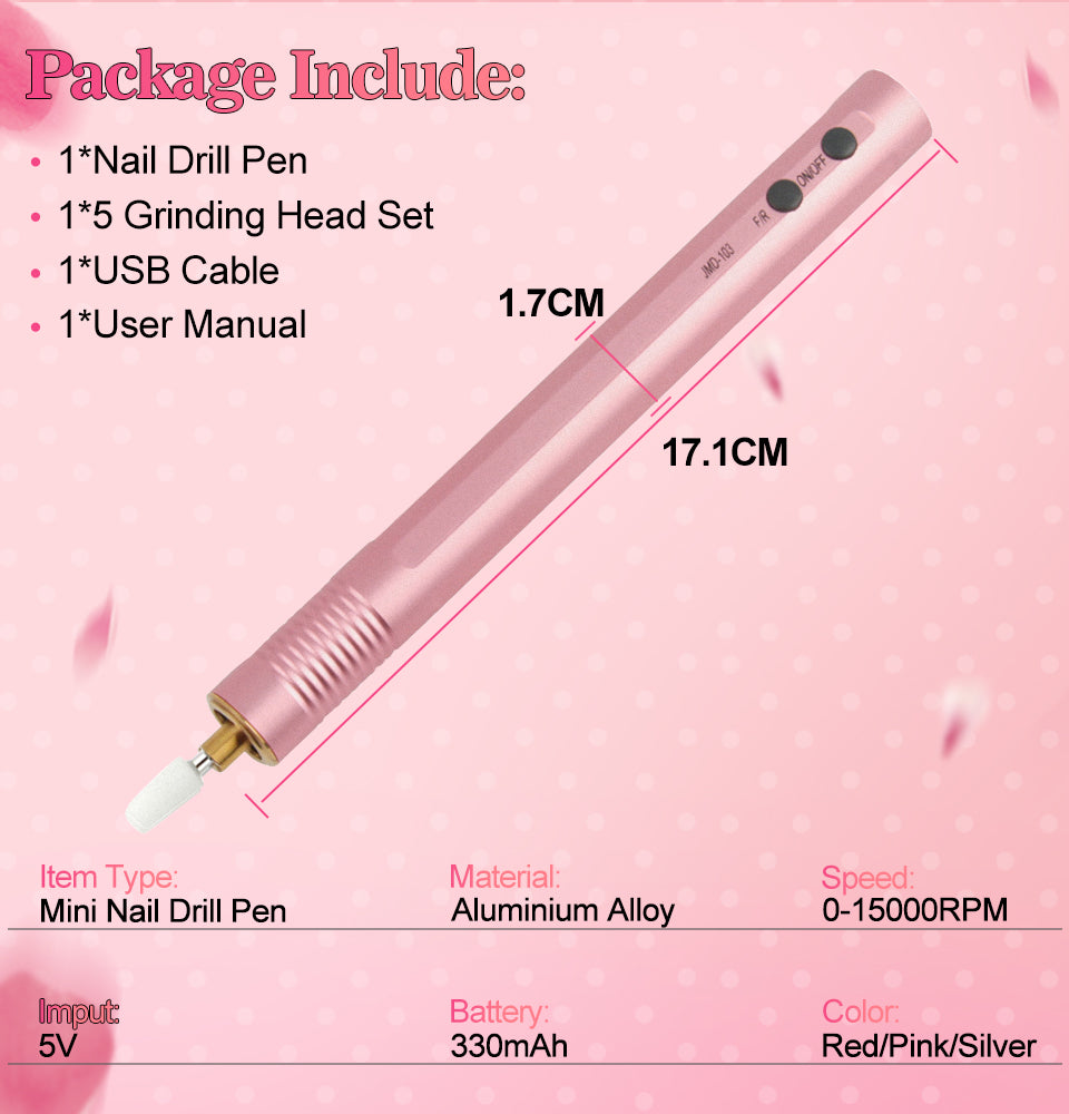 Battery USB Polishing Tool For Nail Salon