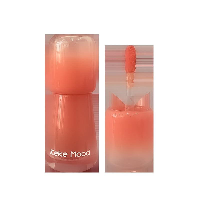 Keke Mood Moisturizing Mushroom-shaped Haircut Mirror Lip Lacquer Water Light Full Lips Moisturizing