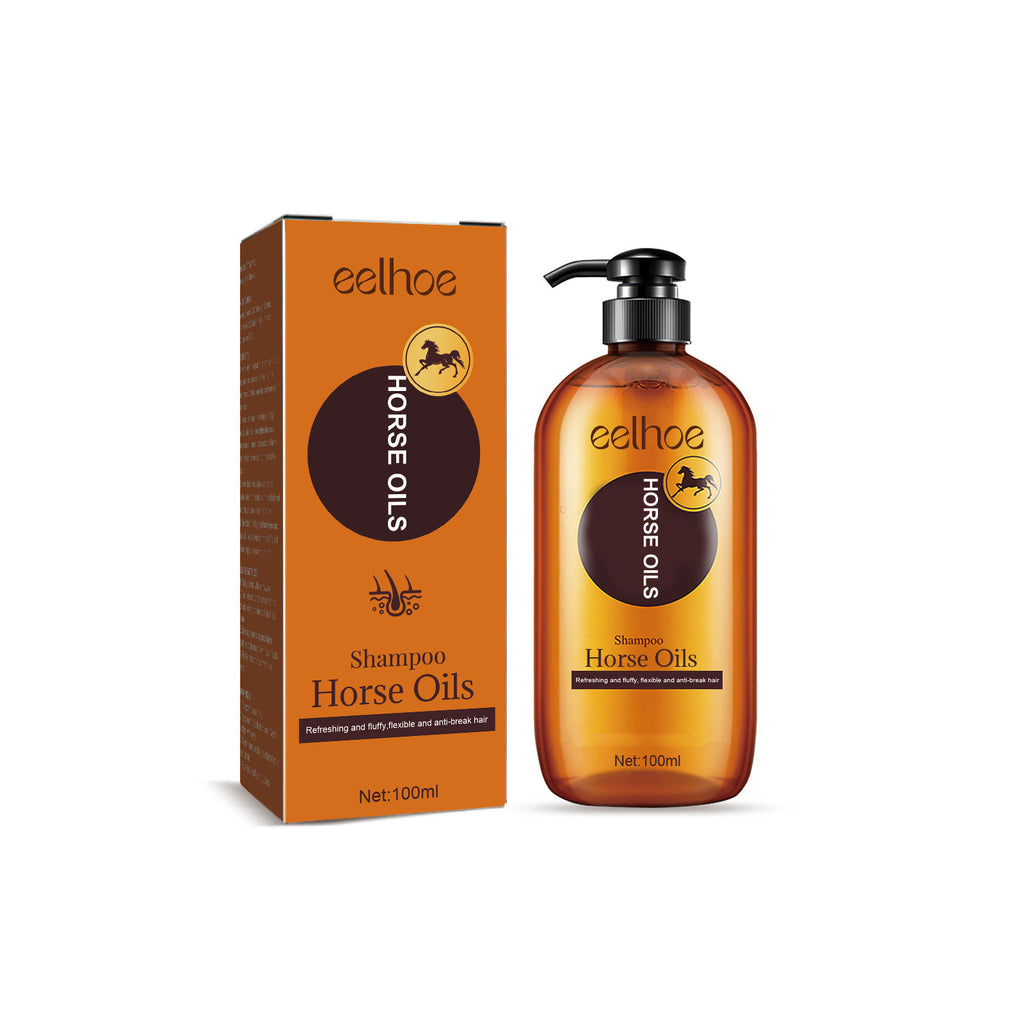 Eelhoe Horse Oil Shampoo Deep Cleansing Scalp Dandruff Oil Control Fluffy Moisturizing Hair Care