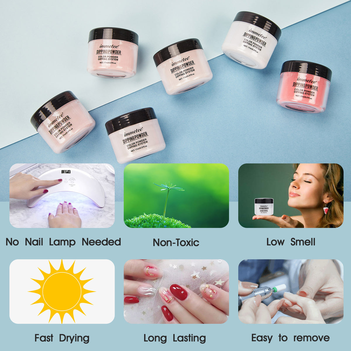 Immetee Enhanced Nail Polish Gel Lasting Light Therapy