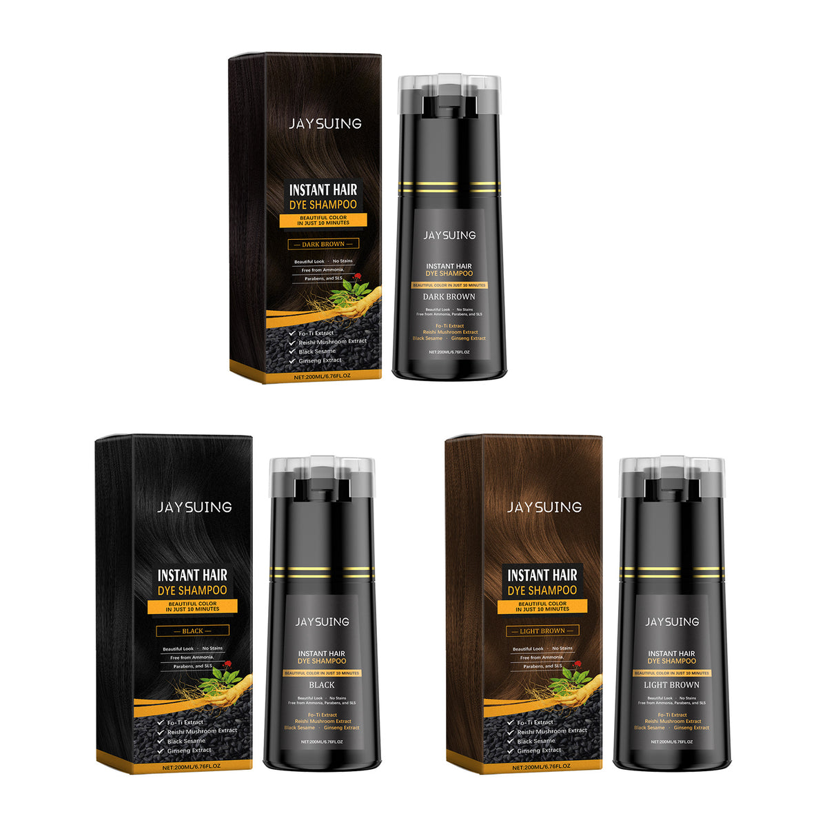 Jaysuing Plant Extract Maintenance DIY Long Lasting Color Rendering Trendy Soft Coloring Shampoo