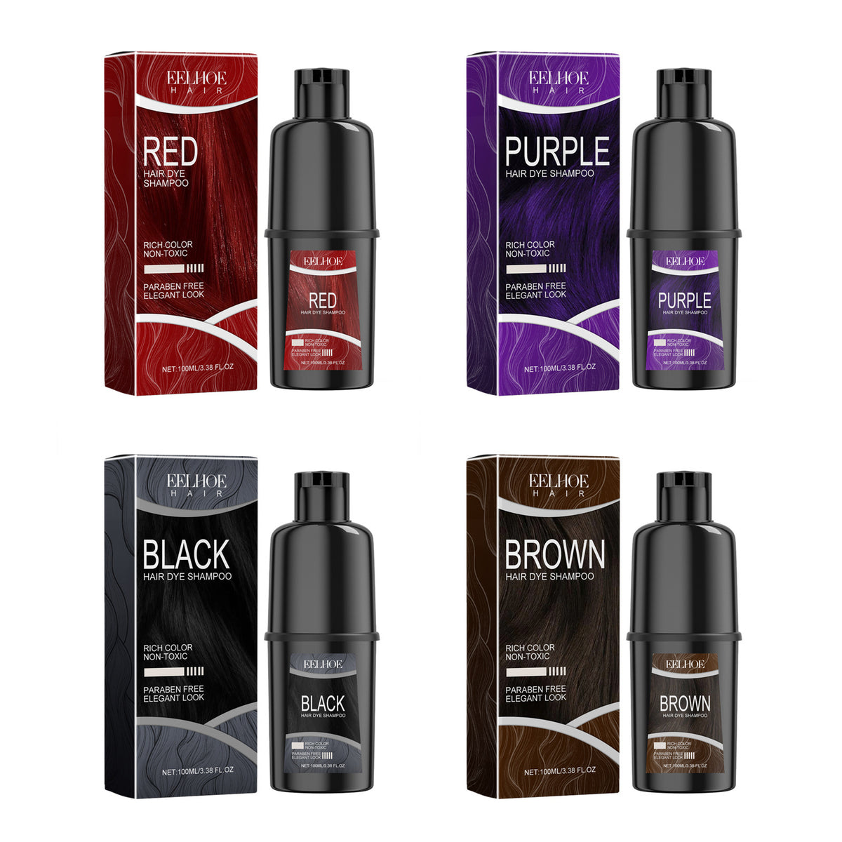 Eelhoe Herbal Plant Extract Nourishing Long-lasting Color Rendering Soft Shampoo