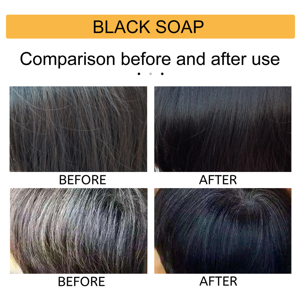 Eelhoe Black Hair Soap Gentle Moisturizing Clean Shampoo Soap