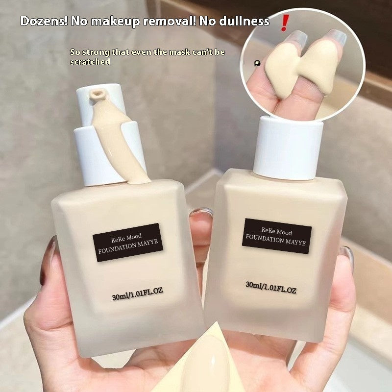 Keke Mood Finishing Liquid Foundation Brightening Concealer BB Cream Moisturizing Long Lasting Smear-proof Makeup
