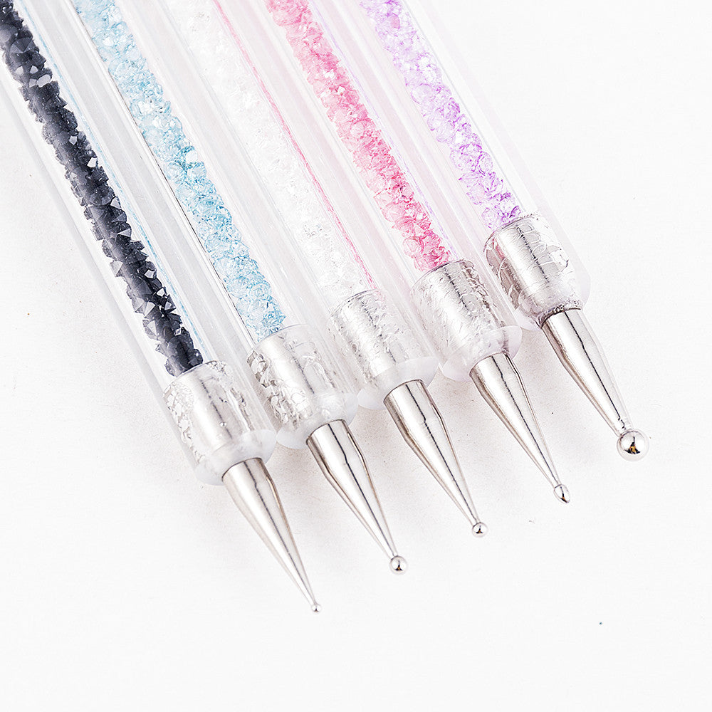 5pcs Set Of Brushes, Point Drill, Draw Line And ted Nail Pen