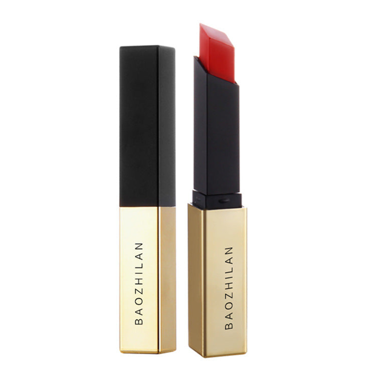 Baozhilan Small Gold Strip Lipstick Moisturizing Makeup Lipstick Cosmetics