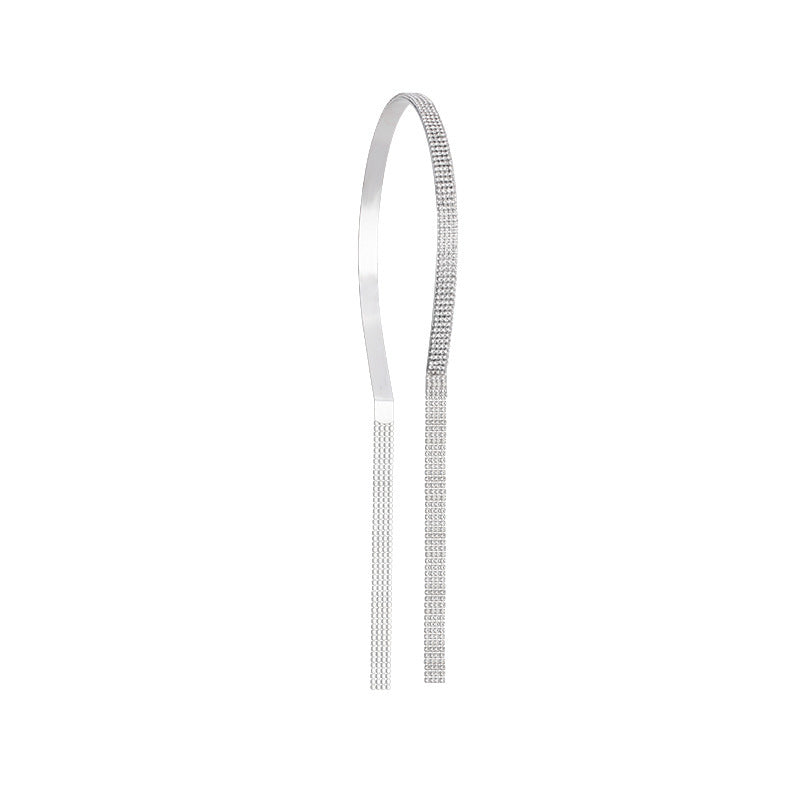 Long Fairy Clip With Diamond Fringe Headband