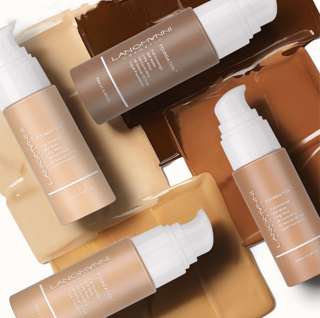 Langmanni Makeup Liquid Foundation Oil Control Concealer