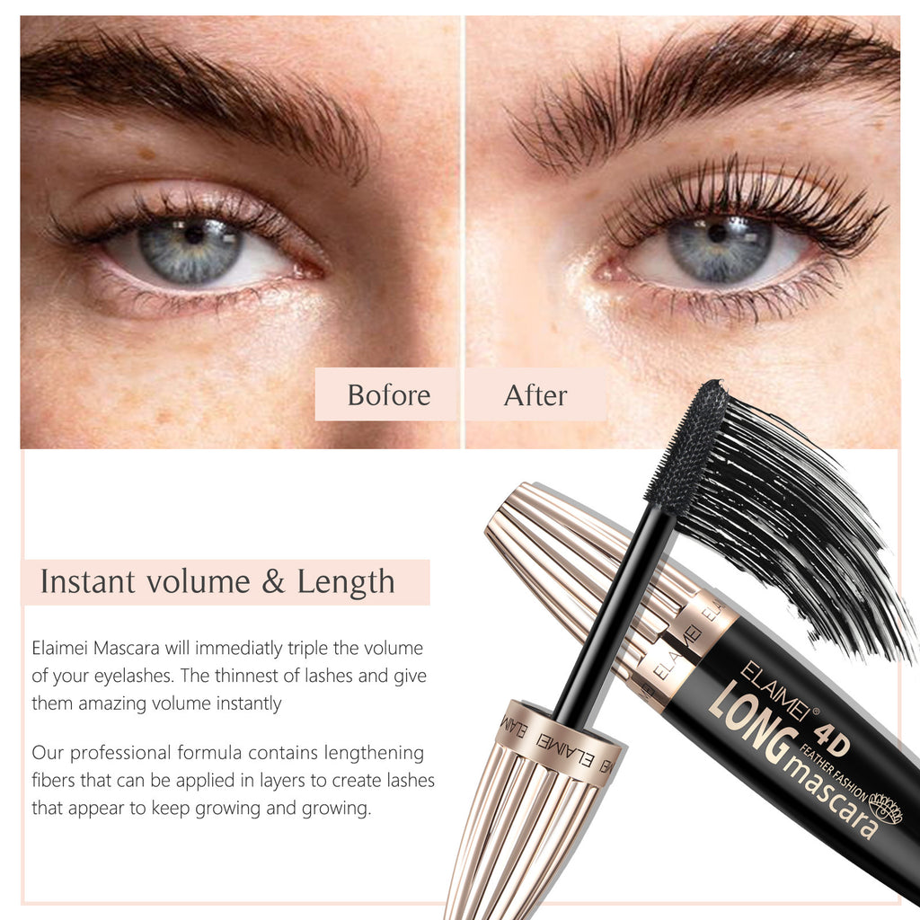 Elaimei Long 4D Curling SUNFLOWER Durable Mascara