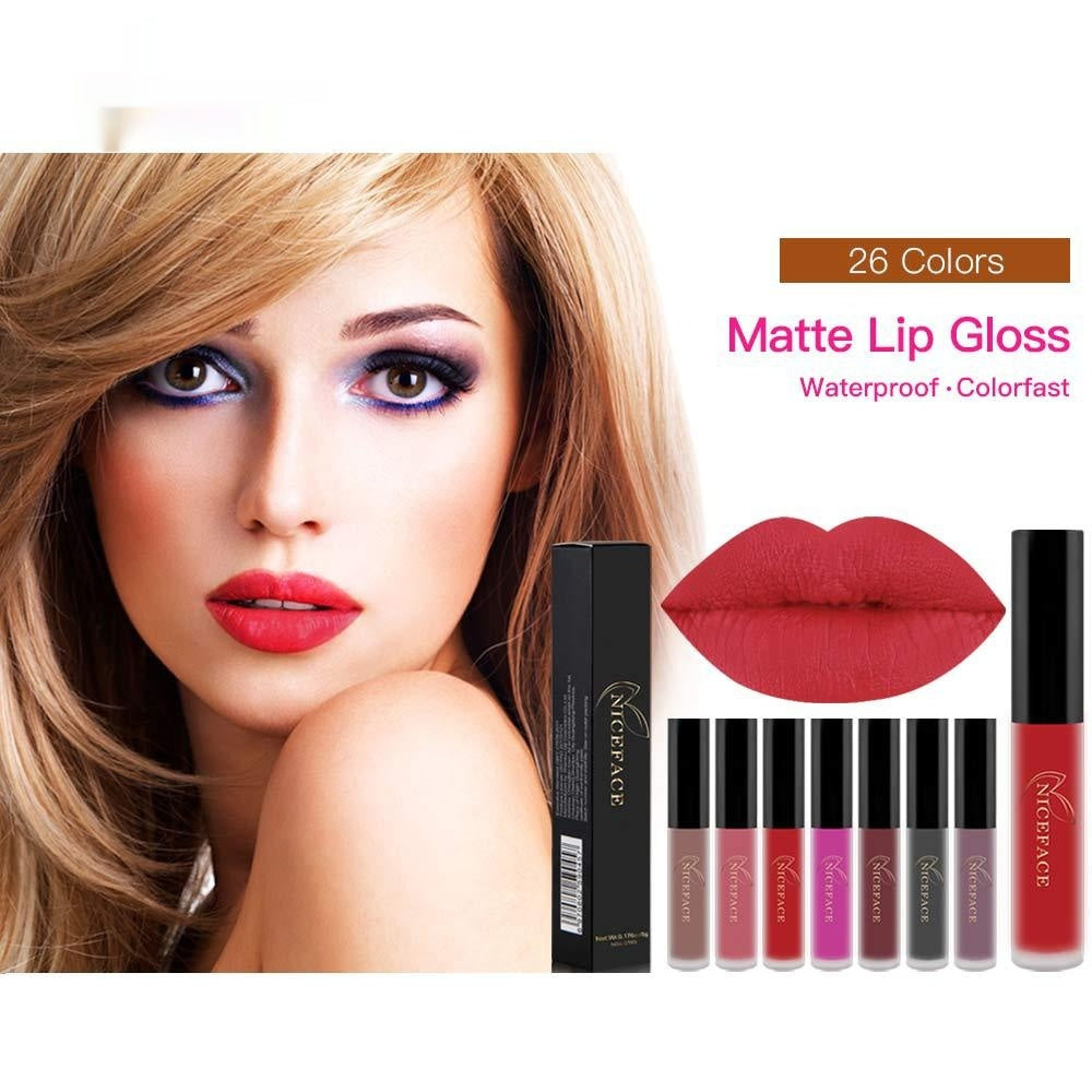 NiceFace Matte Finish Non-fading Longlasting Lip Gloss Non-nourishing Lipstick