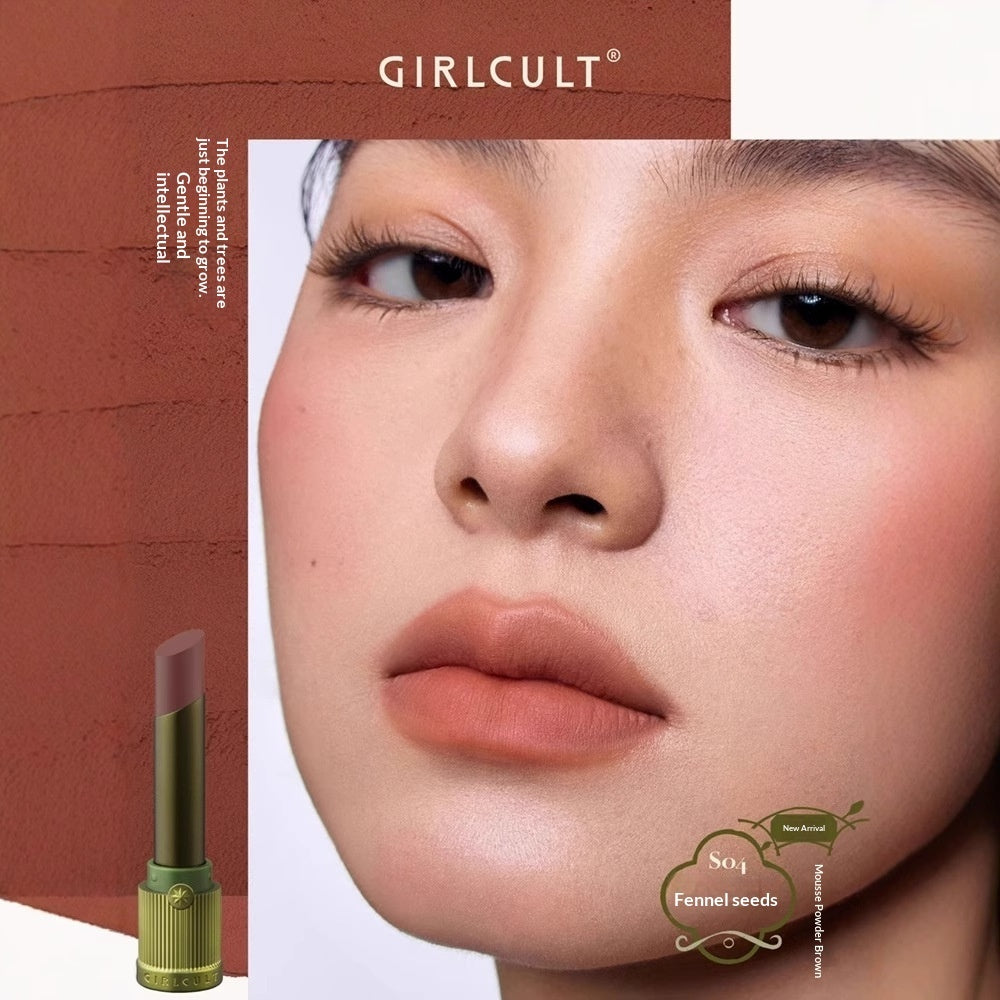 GirlCult Matte Natural European And American Brown Lipstick For Fair Nude Lip Mud