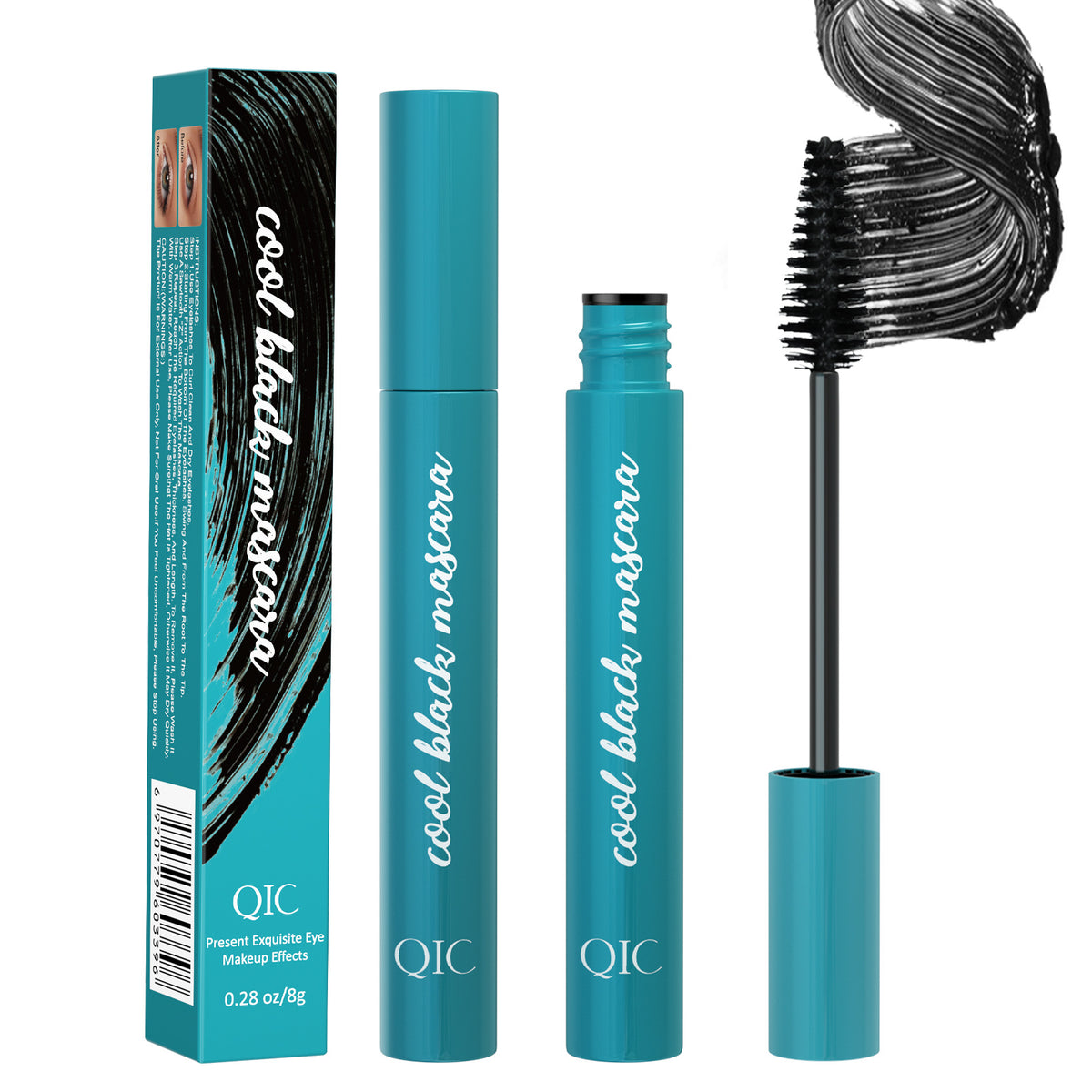 QIC Mascara Waterproof Not Smudge