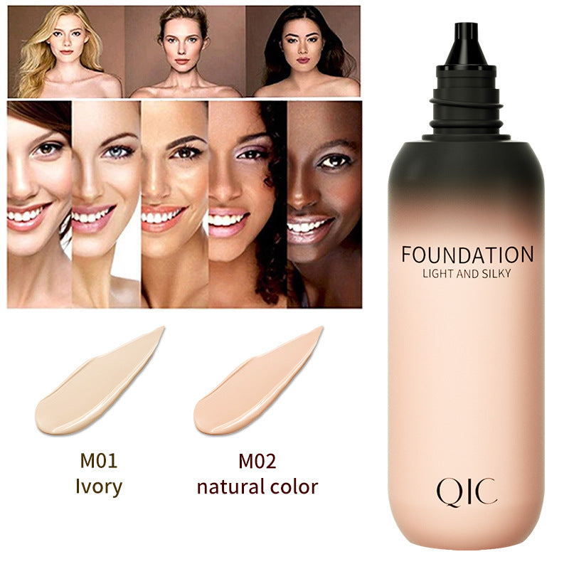 QIC Professional Face Foundation Cream Full Concealer Makeup Cosmetics Waterproof Base Brighten Brightening Cover Dark Circles