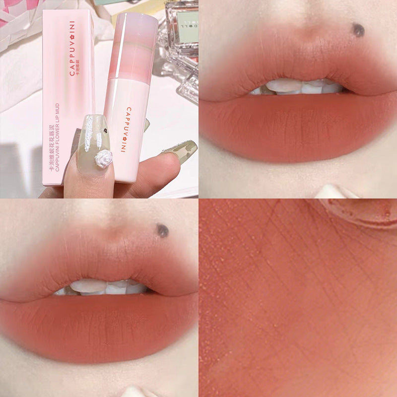 Cappuvini Air Matte Velvet Matte White Lipstick Lip Gloss