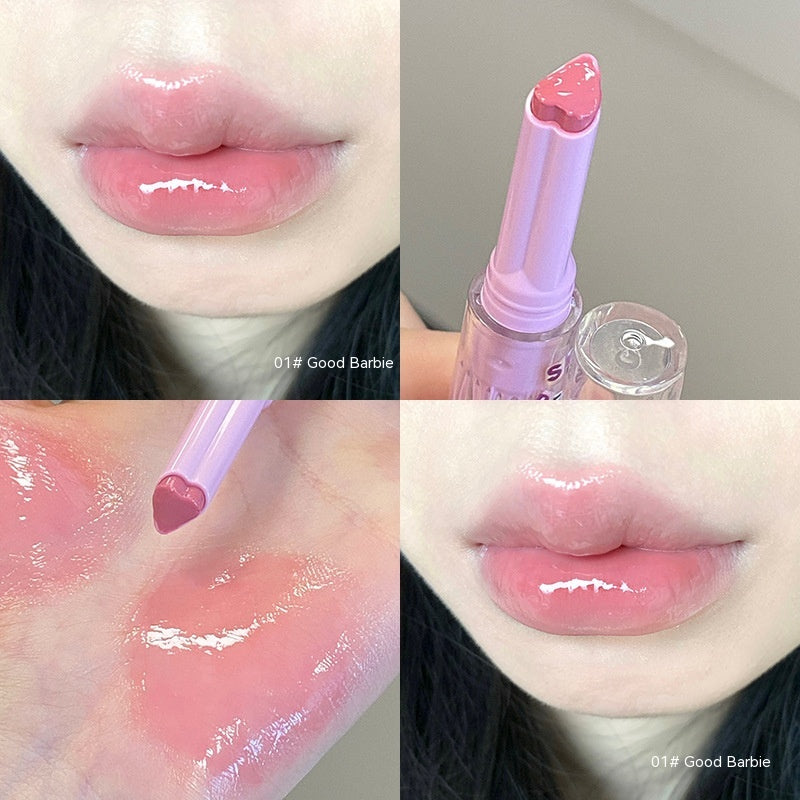 Cappuvini Full Lips Mirror Water Light Fading Lip Lines Moisturizing And Nourishing Lipstick