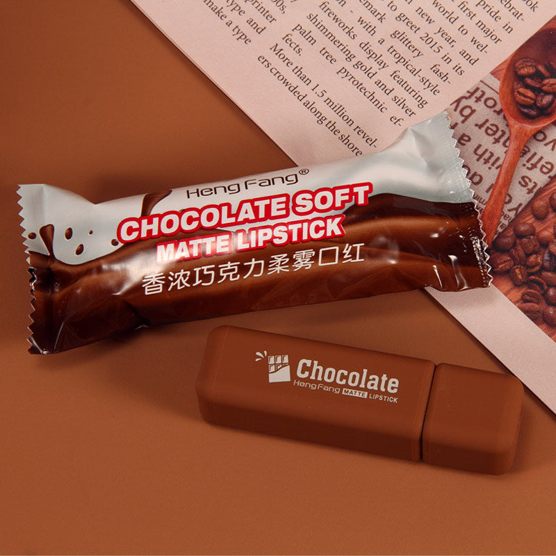 HengFang Fragrant Chocolate Soft Mist Moisturizing Matte Lipstick