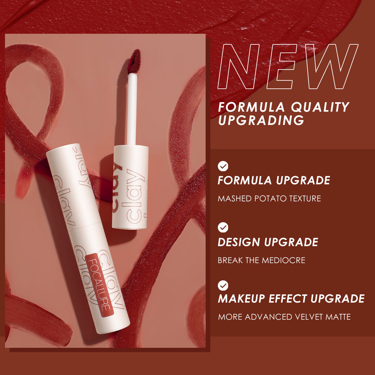 Focallure Long-lasting Easy To Color Matte Finish Lip Mud