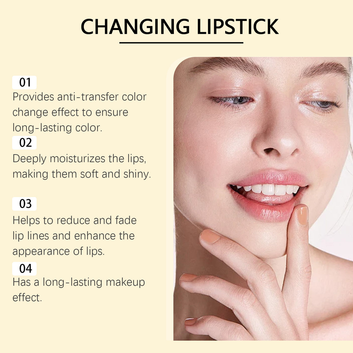 Jaysuing Gold Foil Discoloration Nourishing Lipstick Gentle Nourishing