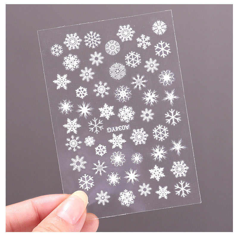 Flower New Halloween Party Luminous Adhesive Nail Stickers