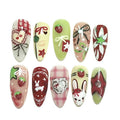 24-piece Set Of Cute Cartoon-style Fresh And Sweet Wearable Nail Tips